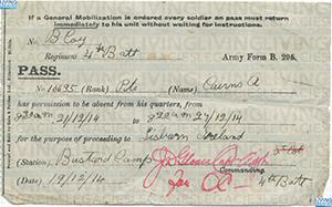 ID1094 - Artefacts relating to - Pte Alex Cairns, 4th Battalion Canadian Infantry