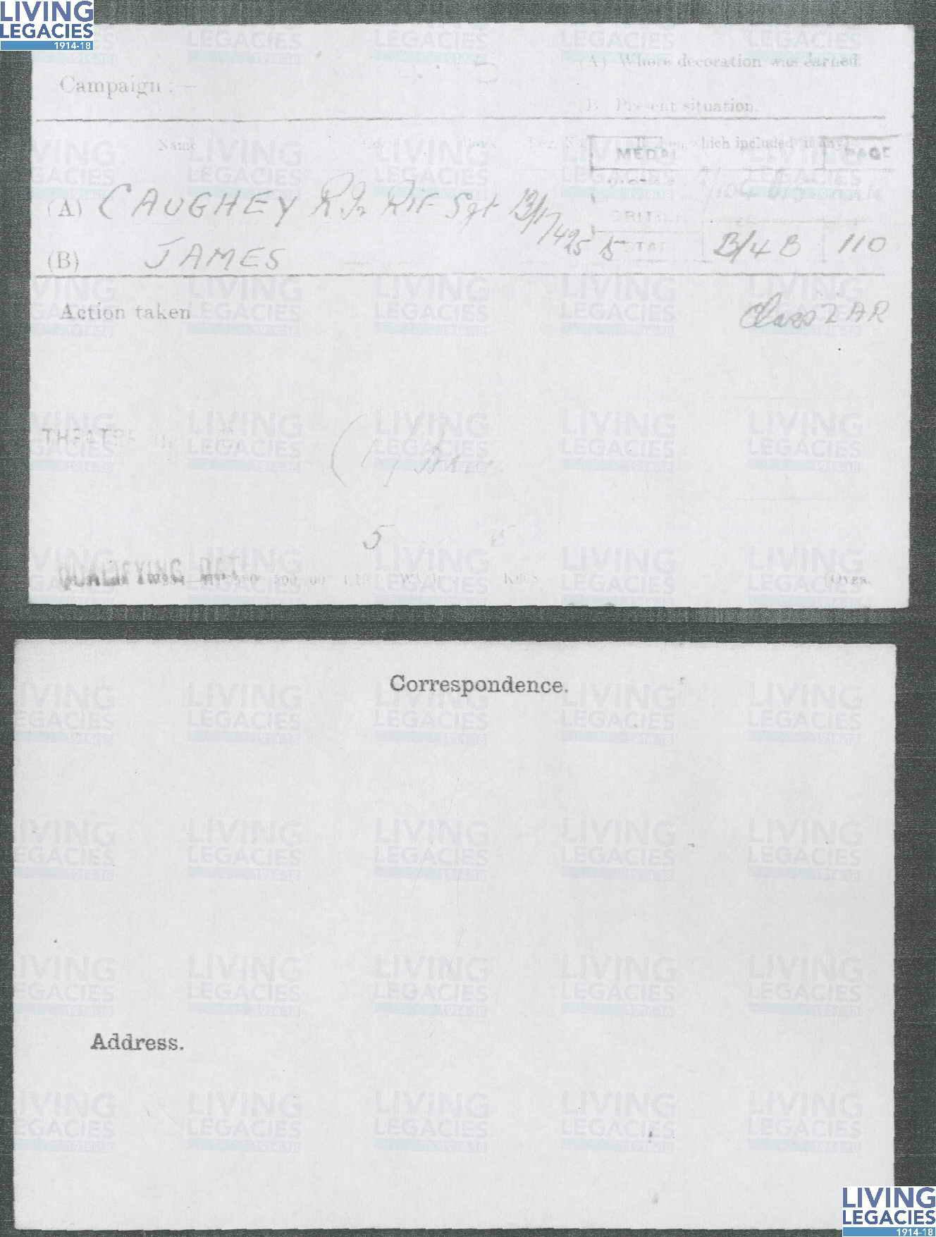 ID1896 - Artefact Relating to James Caughey